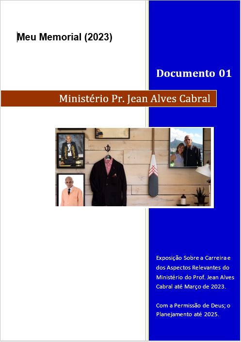 Capa do Memorial Prof. Jean Alves Cabral